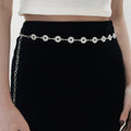 Rhinestone Decor Zinc Alloy Belt
