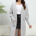 Open Front Dropped Shoulder Cardigan