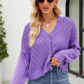 V-Neck Button Down Cardigan