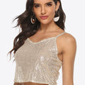 Sequin Cropped Cami