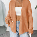 Open Front Dropped Shoulder Cardigan