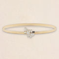 Rhinestone Butterfly Elastic Metal Belt