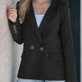 Perfee Lapel Collar Long Sleeve Blazer