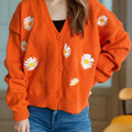 Daisy Button Up V-Neck Cardigan