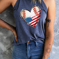 US Flag Heart Graphic Tank