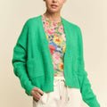 Davi & Dani Open Front Drop Shoulder Cardigan
