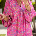 Printed Long Sleeve Blouse