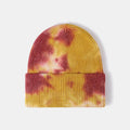 Tie-Dye Cuffed Rib-Knit Beanie Hat
