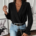 Perfee Surplice Long Sleeve Top