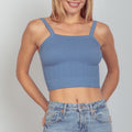 VERY J Cable Knit Seamless Cropped Cami