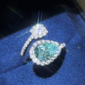 2 Carat Moissanite 925 Sterling Silver Bypass Ring