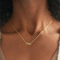 925 Sterling Silver Inland Zircon Infinite Necklace