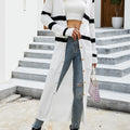 Pocketed Striped Button Up Cardigan