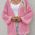 Openwork Button Front Cardigan