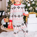 Snowflake Pattern Top and Pants Set