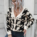 Houndstooth Button Down Cardigan