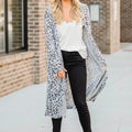 Open Front Leopard Cardigan