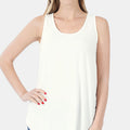Zenana Round Neck Curved Hem Tank