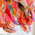 Printed Button Down Long Sleeve Shirt