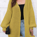 Open Front Dropped Shoulder Longline Cardigan