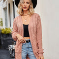 Cable-Knit Long Sleeve Cardigan