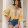 Ditsy Floral V-Neck Blouse