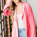 Heimish Open Front Long Sleeve Blazer