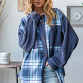 Oh Plaid Button Up Long Sleeve Shacket with Breast Pockets