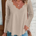 Eyelet Long Sleeve Blouse