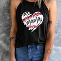 Heart Graphic Round Neck Tank