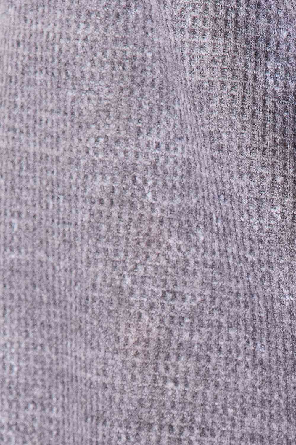 Basic Bae Round Neck Drop Shoulder Slit Sweatshirt