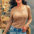 Ribbed Buttoned Long Sleeve Bodysuit