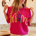 BiBi MOM Contrast Round Neck Sweater