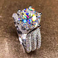 Adored 3 Carat Moissanite Three-Layer Ring