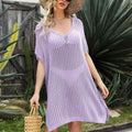 Openwork Side Slit Cover-Up Dress