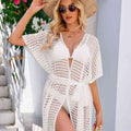 Openwork Tie Waist Cover Up