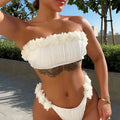 Applique Tie Back Two-Piece Bikini Set