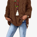 Cable-Knit Hooded Sweater