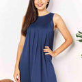 Double Take Round Neck Sleeveless Mini Dress